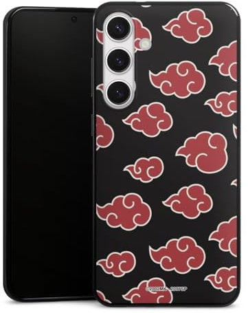 Slim Case extra dünn kompatibel mit Samsung Galaxy S24 + Silikon Handyhülle schwarz Hülle Offizielles Lizenzprodukt Naruto Shippuden Akatsuki