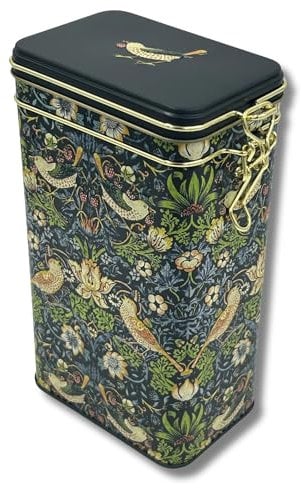 MediMuc Vorratsdose FridolinEdition - Kaffeedose, Teedose - geprägt und aufwendig lackiert - Künstler: William Morris Motiv: Erdbeerdieb - Maße: (B/H/T) ca. 11 × 18 × 7,4 cm Volumen ca. 1,5L