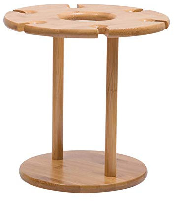 Duiaynke Soporte de madera de bambú para copas de vino, soporte de secado para mesa, bar, hogar, restaurante