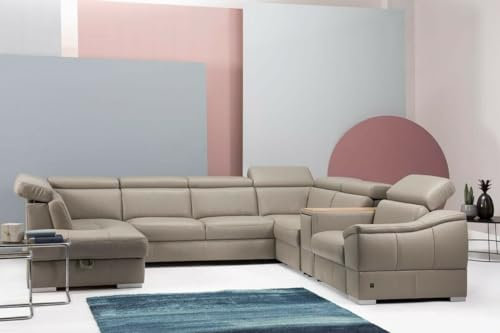 VIENNA INTERNATIONAL FURNITURE Modell Urbano, ECKSOFA IN Echtleder (