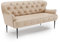 CAVADORE 2,5-Sitzer Küchensofa Amba, Trendige Sitzbank für Küche oder Esszimmer / 173 x 97 x 87 / Hochwertiges Mikrofaser: Beige