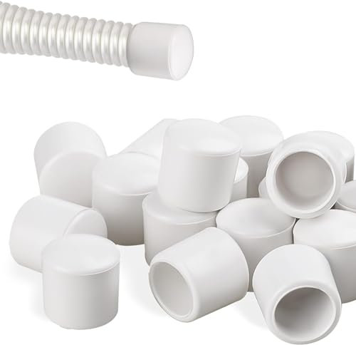 20Pcs White Door Stoppers Rubber Tip Replacement,Door Stop Bumper Tips, Door Stop Caps for Door Wall Protection Furniture Accessories 0.39 Inch