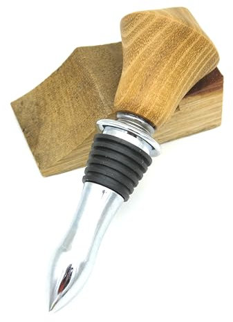 Weinflaschenverschluss und Korkenzieher aus verschiedenen Edelhölzern Holz, Unikate (Akazie Modell2)