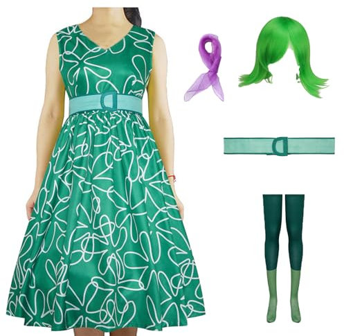 EOUCUYA Anime Movie Cosplay Kostüm Joy für Erwachsene Inside Out 2 Outfit für Herren und Damen