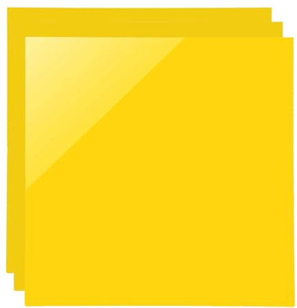 SCULPFUN 3 Stück Gelb Opake Acrylplatten für Lasergravur, 30 * 30cm Personalisierte Schilder für Heim und Büro Dekoration, 3mm dick