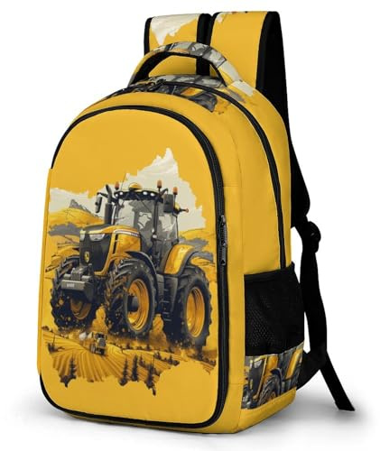 TPISLI Rucksack Jugendliche Mädchen Traktor Kinder Ranzen 3. Klasse Für Jungs Schulranzen 1 Klasse Landwirtschaftliche Fahrzeuge Leichter Reise Outdoor Freizeit