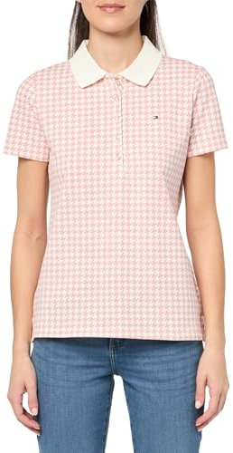 Tommy Hilfiger Damen-Poloshirt, Bridal Rose Multi, Mittel