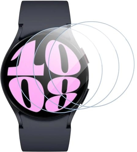 Olgary 3 Pièce Protection Écran pour Samsung Galaxy Watch 6/5/4 40mm Smartwatch Verre Trempé, Protecteur D'écran 9H HD Sans Bulles Anti-Rayures pour Samsung Galaxy Watch 6/5/4 Screen Protection