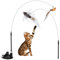 SZSIQI 5 Pcs Interactive Cat Toys for Indoor Cats Adult, Interactive Toy Bird Cat Toys, Bird Cat Feather Wand, Self-Entertainment Toys for Indoor Cats Kitten, with Suction Cup Rods