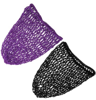 Gehäkeltes Haarpflegenetz 2 Stück-pack aus Polyester, Elastisch