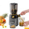 MZBDYYF Masticating Juicer Machine with 13cm Feeding Chute - Professional 300W Cold Press Fruit Juicer for Fruits Vegetables - Portable Pomace Separation Juicer (Gray)