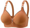 Women's Bralette Triangle Bras Cotton Bras for Women Women Activewear deep Cup Bra Hide Back Fat with Shapewear Incorporated Coffee