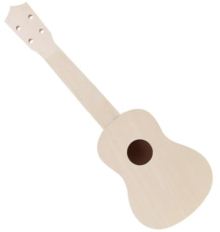 DIY Ukulele 21 Zoll Kit Hirsch Schallloch Linde Sopran Hawaii Gitarre Handarbeit Malerei(A)