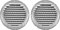 Amig - Rejilla Redonda de Aluminio con Mosquitera | Rejillas de Ventilación para Salida de Aire | Ideal para Techo de Cocina y Baño | Diámetro interior Ø8 cm | Color Plata (Paquete de 2)