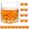 LDXDRU 18er Set Whisky Gläser Kristallglas, 200ml Whiskygläser Rum Gläser Whiskey Glas, Whisky Tumbler Glas Kristall für Scotch, Cocktail Bleikristall