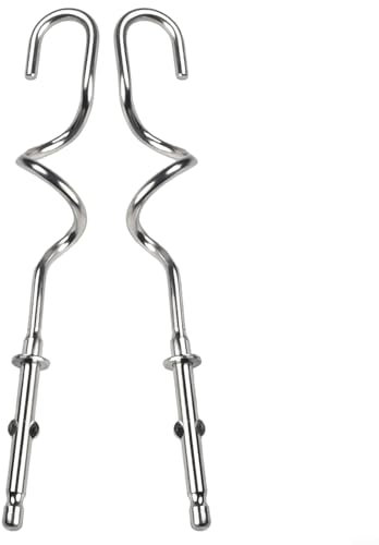 Hand Mixer Beaters Set Stainless Steel Egg Whisk Attachments Dough Blender Replacement Accessories Kitchen Baking Tools 17.5/21.5/18cm(D)