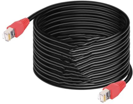 ROBAUN 0.3-100M Cat6 Ethernet Cable Cat 6A 10Gbps Network Lan Cable For Router RJ45 TV Box Network Cable Patch Cords(CAT6-STP-INDOOR,RED_100M)
