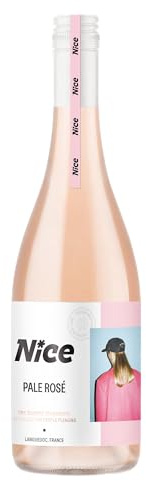 NICE Pale Rosé, French Wine in a Bottle, Dry, Pale, French Rosé from Languedoc, Hint of Strawberry, 1 x 75cl Bottled Wine (Pack of 6)