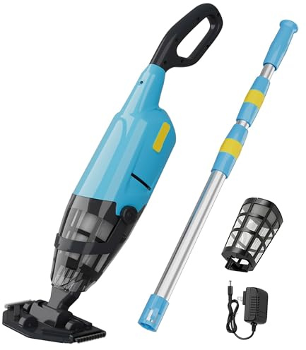 Aspirateur de piscine portable rechargeable pour piscine hors sol, charge rapide et longue durée de vie, idéal pour le sable et les débris