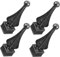 Mikikit 4 Piezas Accesorios para barandillas de Hierro Forjado. Cerca de Metal Negro Eje de la Puerta de la Cerca vallado de Alambre Primeros de la Cerca verja de Hierro Planchar