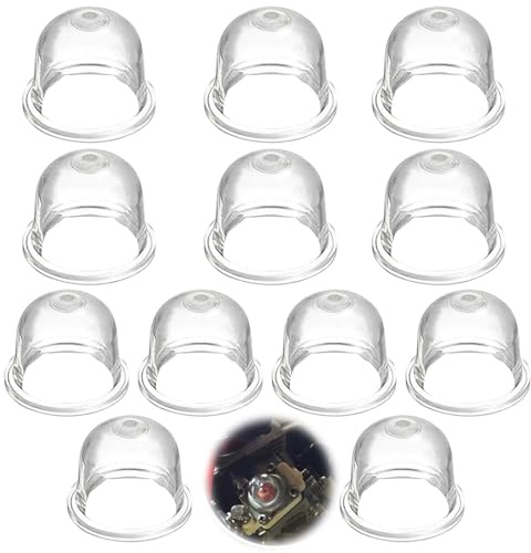 KEWUF 12 Pcs de Carburador para Desbrozadora de 18,5 mm y 22 mm Recambios de Cebador de Gasolina de Silicona Transparente Repuestos de Cerbador Carburador para Cortacésped Motosierras