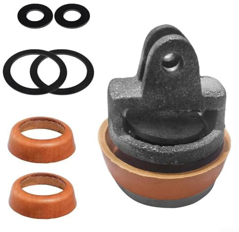 Kit de repuesto de bomba de agua, juego de repuesto manual de pistón de bomba manual de jardín, piezas de sello de cuero de hierro fundido de 75 mm con anillos de goma, piezas de bomba de pozo de