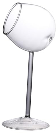 SOLUSTRE Bicchiere da Vino Vetro Trasparente Coppa Cocktail Distintiva Bar e Feste Design Originale e Resistente