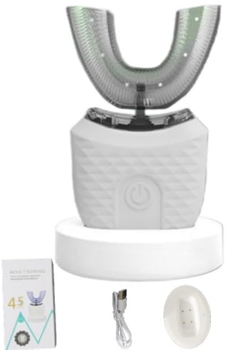 ClariSmile – Brosse à dents sonique Brosse à Dent Électrique Ultrasonique - Nettoyage à 360°, dreistufige Einstellung + lebensmittelechtes Silikon, effizientes Aufhellen (grau)