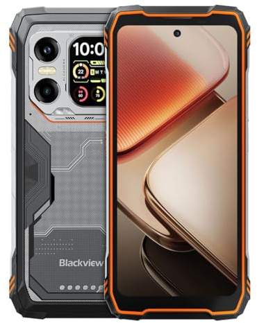 Blackview XPLORE X1 | 6,78 FHD+ 120Hz | 36GB RAM + 256GB (2TB) | Orange | Rugged Smartphone 5G | Android 15 | 50MP + 108MP + 20MP Night Vision | 10000mAh | IP68/IP69K | NFC | 2 Jahre Garantie