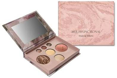 Palette di trucco multifunzionale: ombretto, contouring, blush, highlighter, una palette di trucco versatile e portatile per tutti i giorni.