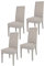 t m c s Tommychairs - 4er Set Moderne Stühle Chiara für Küche und Esszimmer, robuste Struktur aus lackiertem Buchenholz Farbe Gämsebraun, gepolstert und mit Stoff in der Farbe Gämsebraun bezogen