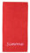 S< XXL Strandtuch personalisiert - 100x200 - Saunatuch - 100% Baumwolle - Stickerei - Strandtuch mit Name Bestickt (Rot)