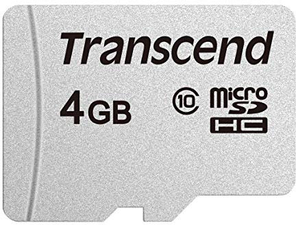Transcend TS4GUSD300S Scheda di Memoria MicroSDXC 300S, 4 GB, Senza adattatore, Imballaggio Standard