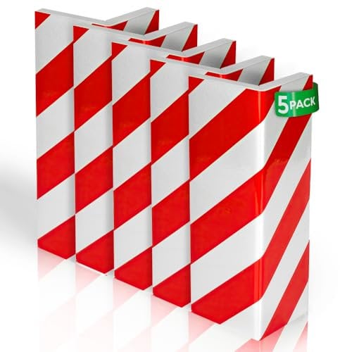 NURADA Paracolpi Garage. Protezione Portiere Auto. Pack 5. Paracolpi Portiere Auto. Paraspigoli Angolari. Angolari per Muro. Paraspigoli Gommapiuma. 40x25x2cm (Rosso riflettente)
