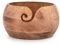 Indus Lifespace Wooden Yarn Bowl Portable Knitting Yarn Bowl Hook Holder (17.78cm x 17.78cm x 10.16cm)