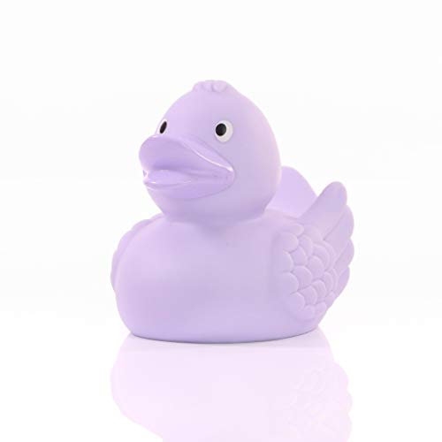 Schnabels Badeente Wings - Geschenk für Geburt Geburtstag Namenstag Kinder Baby Freund-in Mädchen Junge - lustig originell Glücksbringer - Spielzeug Quietsche-Ente Deko Badewanne (Pastell-Lila)