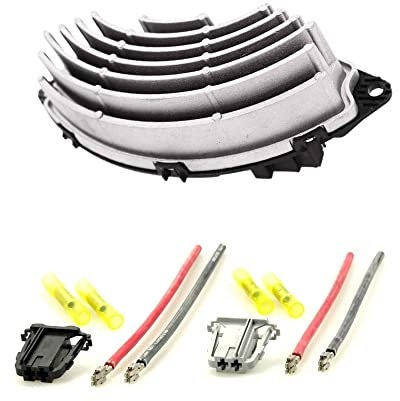 PARTSLINE - Résistance de chauffage Ventilation Habitacle avec Kit réparation faisceau Connecteur Connectique Fiche Electrique Prise équivalent à 6441CE 77366112 compatible pour BERLINGO PARTNER