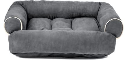 RICHRAIN Schlafsofa für Hunde, tiefschlafend, Katzentoilette von hoher Qualität, Bett für Haustiere, dicker und wärmer im Winter, für kleine Katzen und Hunde (L,Dunkelgrau)