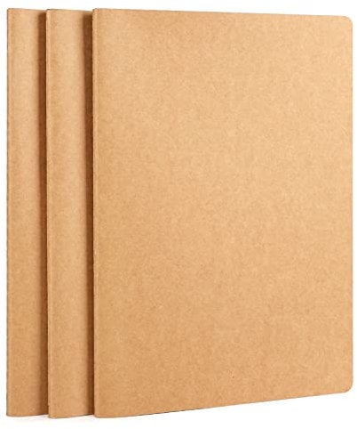 Yarotm Blanko Notizbuch, 3PCS A4 Softcover Reisetagebuch Set, 100gsm Reise-Notizbuch Journal, Zeichen-Notizbuch Notizblock Skizzenbuch, Studenten-Büro-Thema Tagebuch Schreib Notizbücher