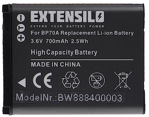 EXTENSILO 1x Akku kompatibel mit Samsung ST78, ST79, ST80, ST88, ST90, ST93, ST89 Kamera (700mAh, 3,6V, Li-Ion)