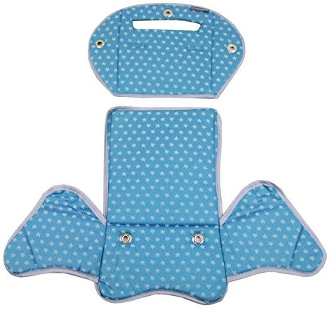 Ersatzbezug Sitzkissen Bezug [Auflage für Kinder Fahrradsitz] kompatibel mit Römer Jockey (türkis Sterne (Modell 4))