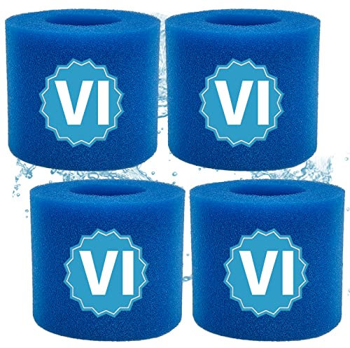 TTOKGZG Cartouche éponge Type VI, Filtre de Spa et de Bain à remous Type VI, pour Filtre de Rechange de Spa pour Bestway, pour SaluSpa 90352E(4 STK)
