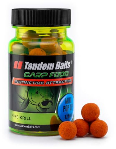 Tandem Baits Karpfen Futter Angelfutter Pop Ups Boilies Zig Rig Chod Rig Hakenköder Carp Food Perfection Mini Pop-Up 12 mm 30 g Reiner Krill