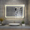 MIQU Espejo de baño LED 80 x 60 cm Espejo de baño con iluminación Blanco cálido/Blanco frío Regulable Espejo de Pared con Enchufe + antivaho + táctil