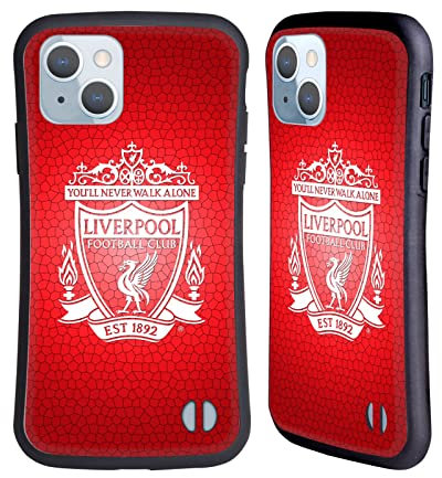 Head Case Designs Licenza Ufficiale Liverpool Football Club Pixel Rosso 2 Crest 2 Custodia Cover Ibrida Compatibile con Apple iPhone 14