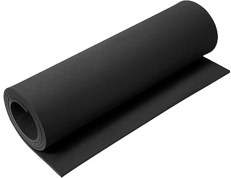 AMZQNART Rouleau de mousse EVA de 5 mm, pour cosplay, 40,6 x 149,9 cm, noir, convient pour la grande mousse de cosplay, les projets de bricolage, les travaux manuels, ultra haute densité 90 kg/m3.