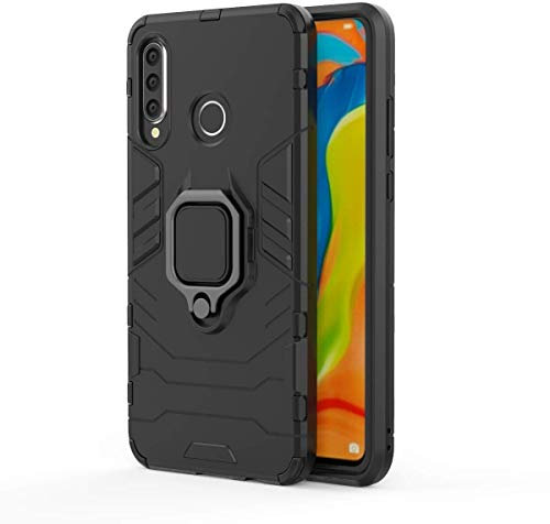 Anreixx Hülle Kompatibel mit Huawei P30 lite, Gepanzerte Handyhülle mit Autohalterung und Kickstand, Harte PC und weiche TPU Dual-Layer Ganzkörper-Schutzhülle