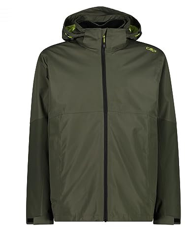 CMP - Giacca Uomo Zip Hood Staccabile Inn.Jacket, Kaki, 48