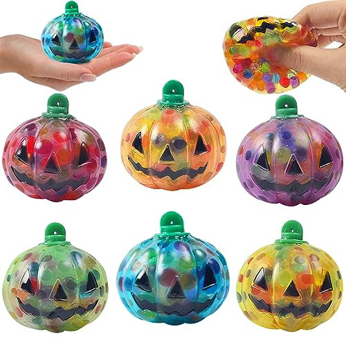 SANLIUSANJIU 6 Stück Halloween Kürbis Anti Stress Bälle, Stress Relief Spielzeug, Halloween Party Anti Stress Bälle, Halloween Mitgebsel, Erwachsene Kindergeburtstag Geschenk
