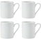 Mikasa Egret Set de tasses en porcelaine fine, 4x tasses blanches classiques pour le thé et le café, 380ml - Emballage cadeau et lavable au lave-vaisselle